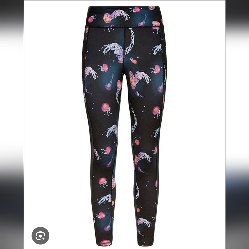 Sweaty Betty Reversible Jellyfish Print Black Leggings